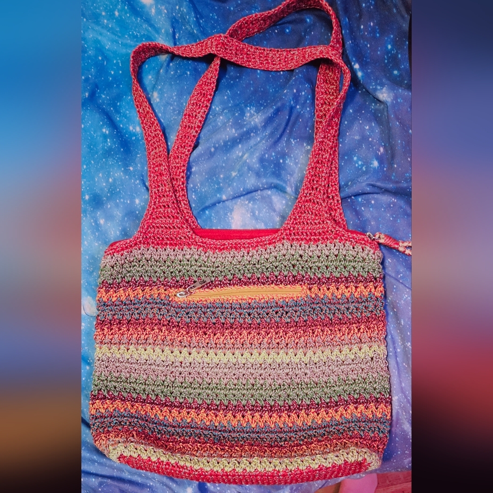 The Sac Original Colorful Rainbow Shoulder Bag